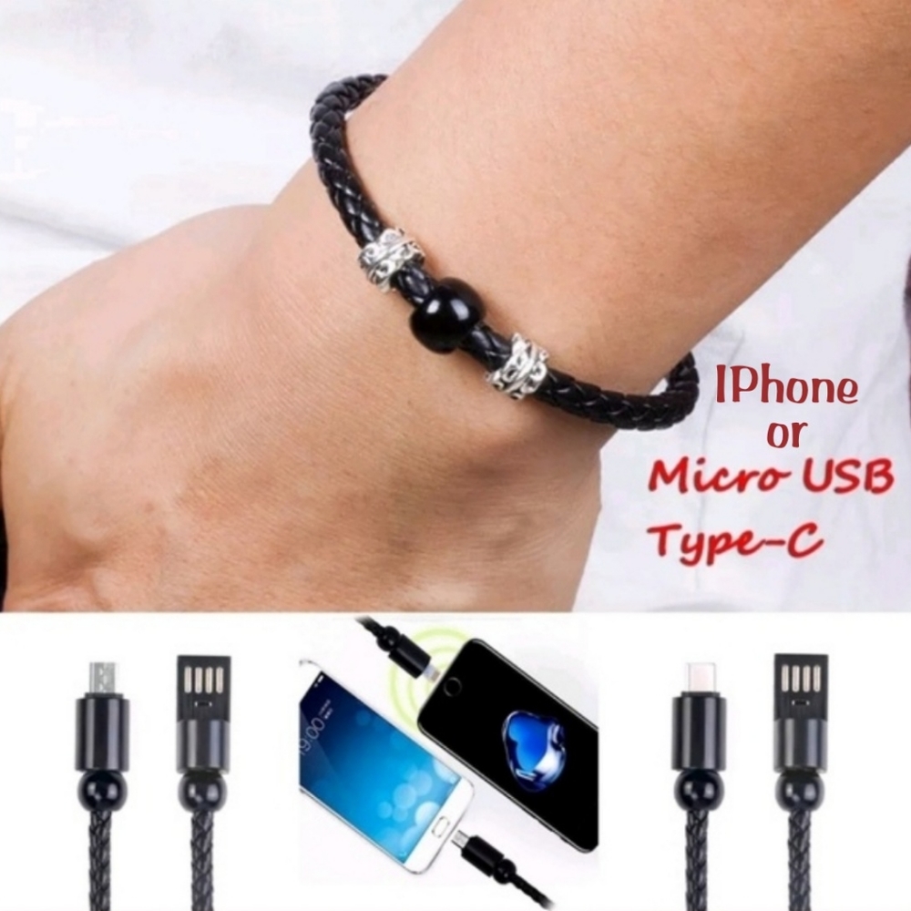 Very cool bracelet w micro-usb charger
